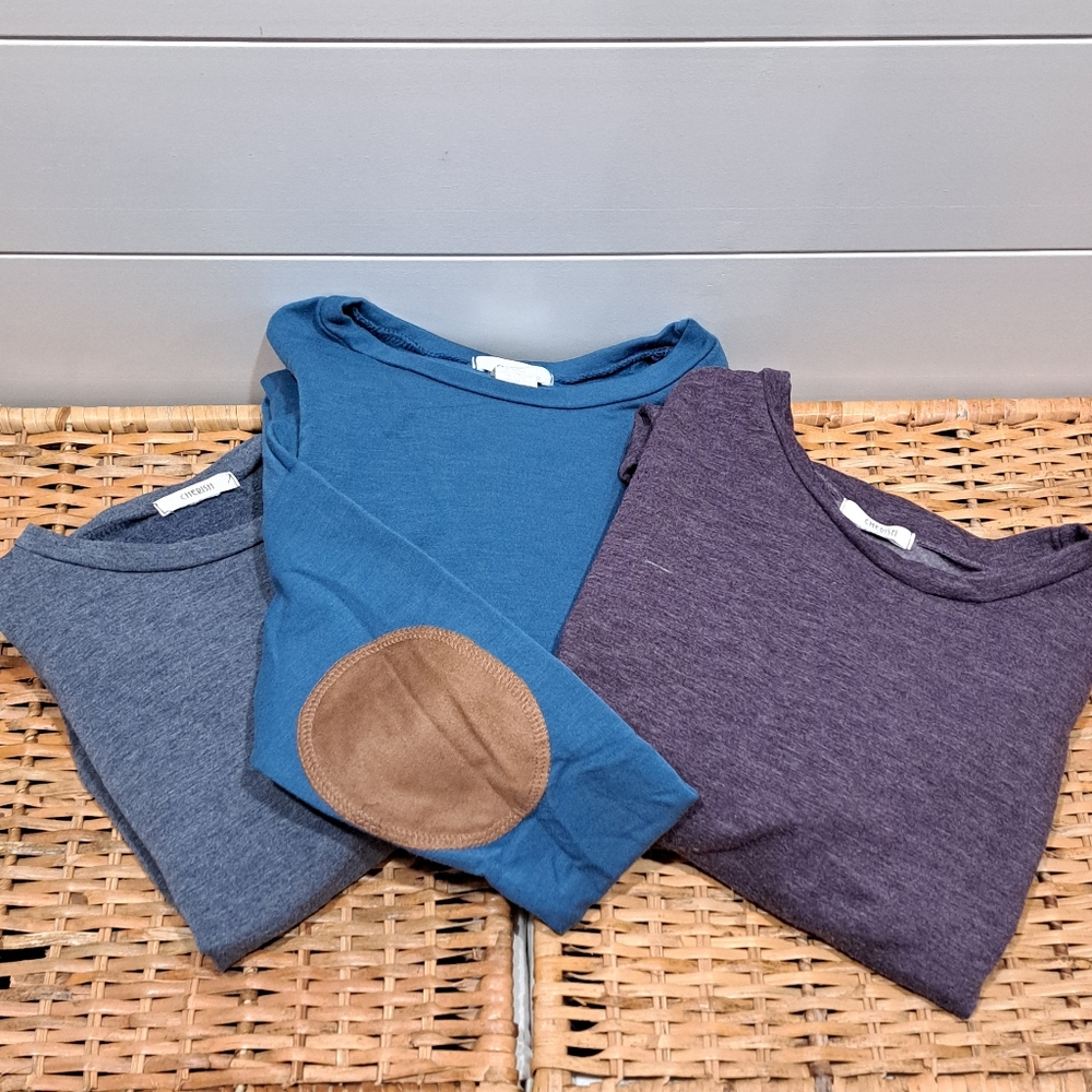 Bundle of 3 Cherish Casual Vibe Cozycore Cabincore Crewneck Tunics Womens Small